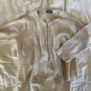 VTG 70’s style Eddie Bauer Crocheted Cardigan